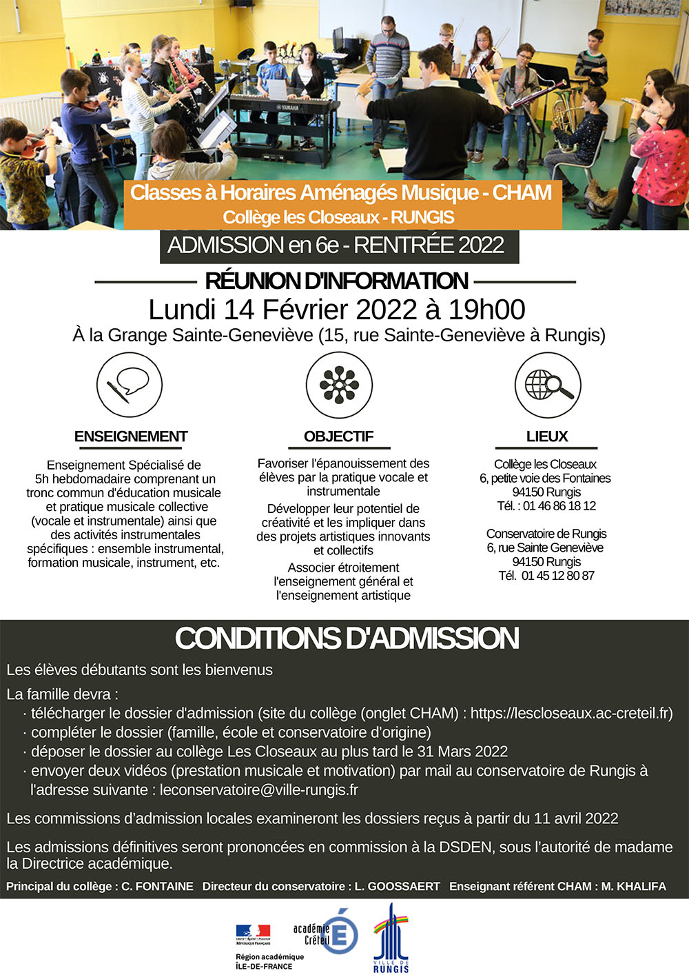 Affiche CHAM Rungis Rentrée 2022 VF