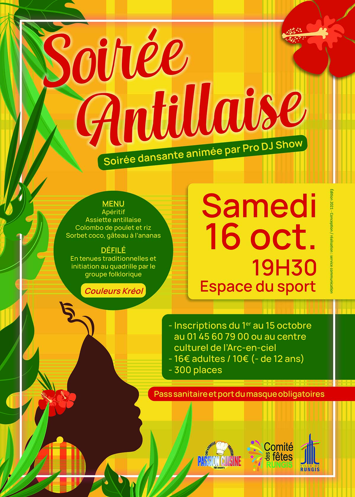 affiche soirée antillaise